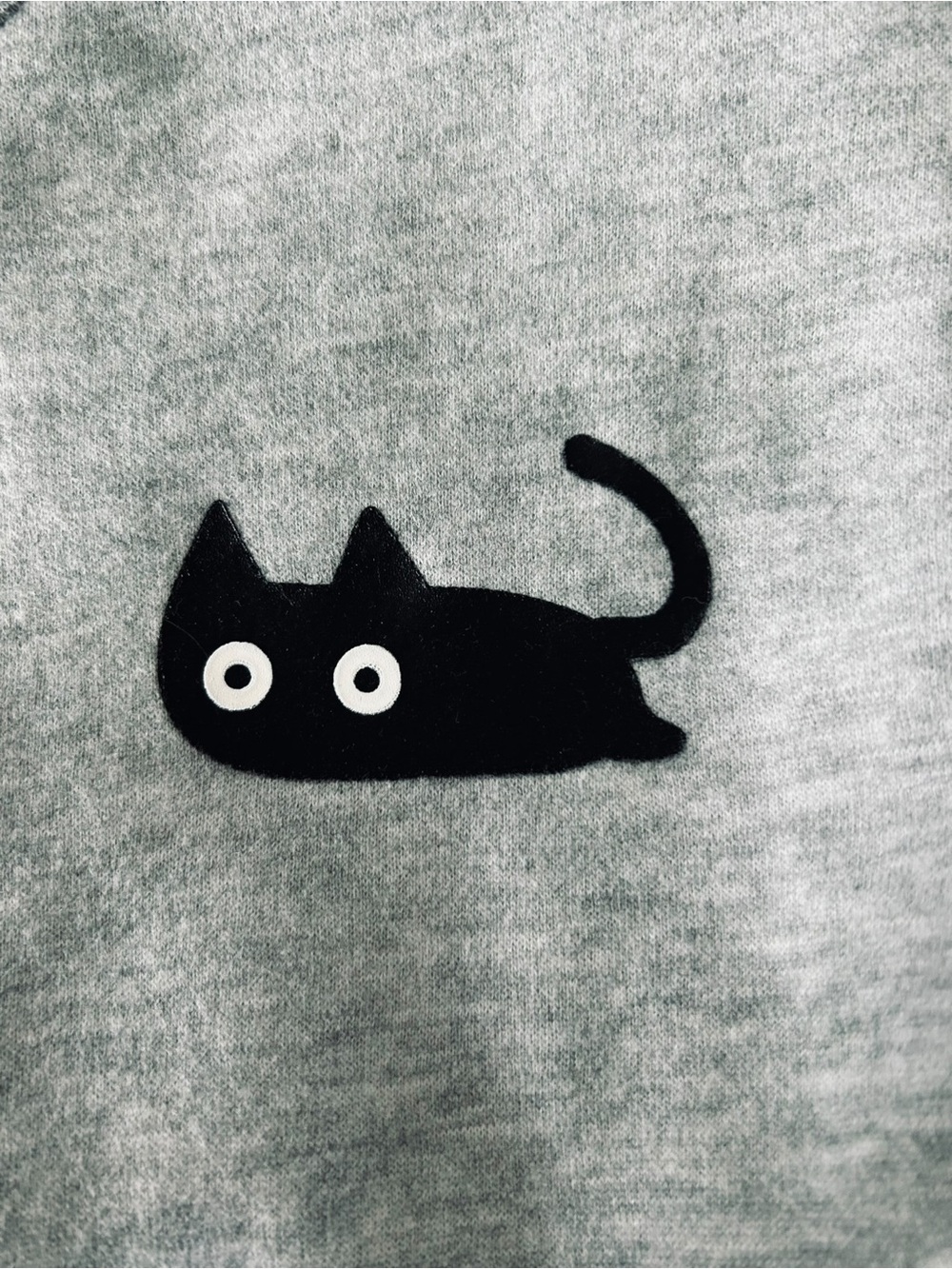 4/$20 SHEIN Gray Cat Graphic Sweatshirt Oversized Pullover Sweater Medium - Picture 4 of 5